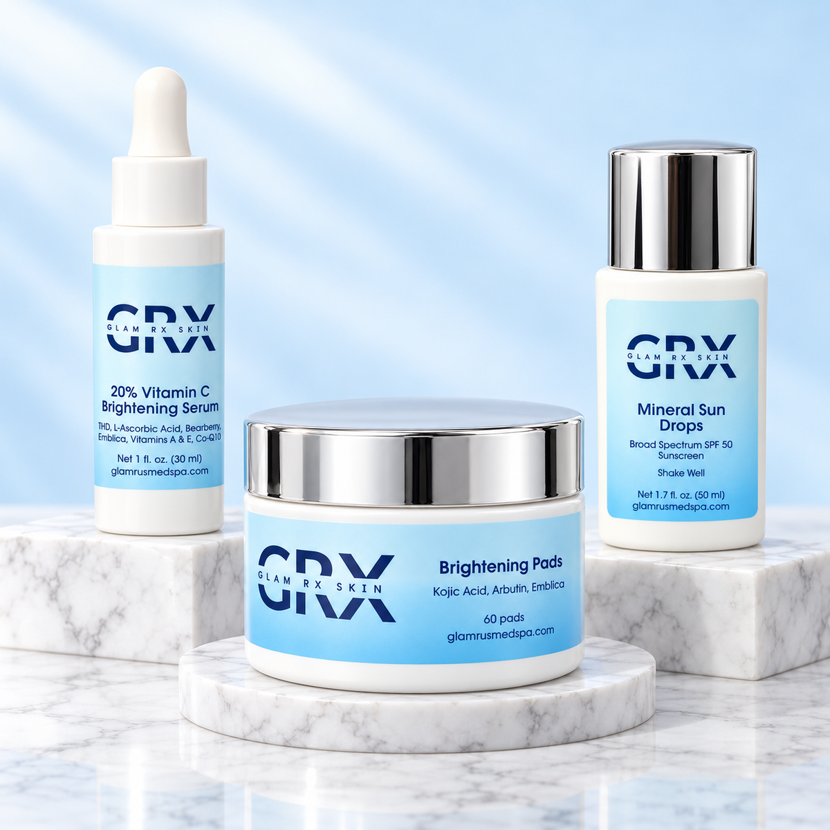 GRX Brightening Trio bundle display