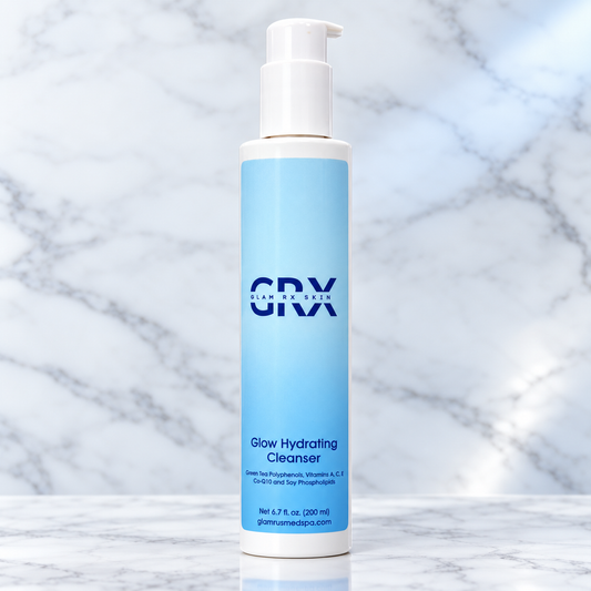 GRX Glow Hydrating Cleanser 200 mL — front on white marble